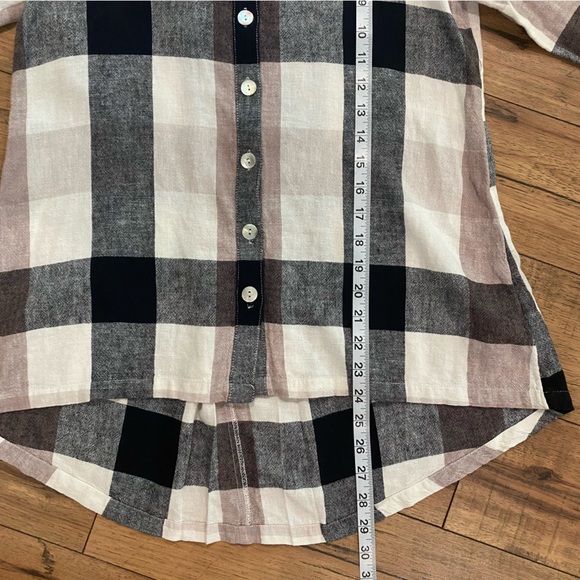 Soft Surroundings Carreaux Plaid Zip Back Button Up Shirt Size XS - Picture 10 of 12